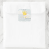 かわいい我々の小さなサンシャインブルーボーイエイジ誕生日 スクエアシール (バッグ)