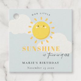 かわいい我々の小さなサンシャインブルーボーイエイジ誕生日 フェイバータグ