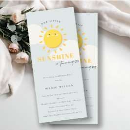 かわいい我々の小さなサンシャインブルー任意の年齢誕生日 招待状