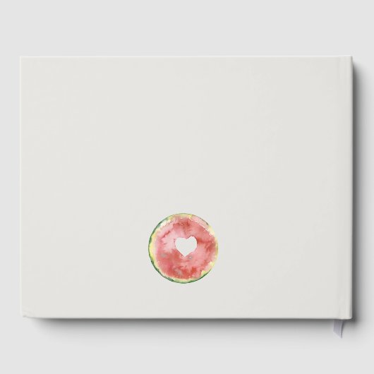 かわいい我々の小さなメロンレッドグリーン任意の年齢誕生日 ゲストブック (裏面)