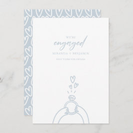 かわいい我々は婚約婚約した発表 招待状