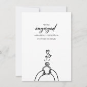 かわいい我々は婚約婚約した発表 招待状 (正面)