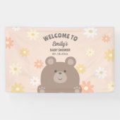 かわいい我々は心待ちできる女の子の赤ちゃんシャワー歓迎 横断幕 (横)