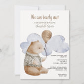 かわいい我々は赤ちゃんシャワーを待つ真摯に 招待状 (正面)