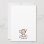 かわいい我々は黄色のバルーン赤ちゃんシャワーを待つことができる 招待状 (裏面)