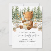 かわいい我々はbear蜂蜜の妊娠を待つことができる 案内状 (正面)