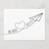 かわいい我々移動したモダンハート紙飛行機 ポストカード (正面)