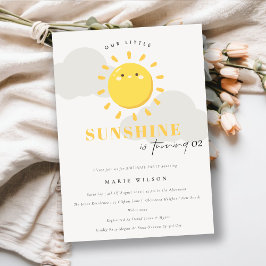 かわいい我が家の太陽のよう 黄色 誕生日どんな年齢でも 招待状