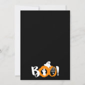 かわいい我が家の小さなブーゴースト黒の写真ベイビーシャワー 招待状 (裏面)