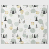 かわいい手で作ったクリスマスパターン ラッピングペーパー (フラット)