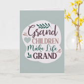 かわいい手で書いた孫が人生を大いに変える カード (黄色い花)