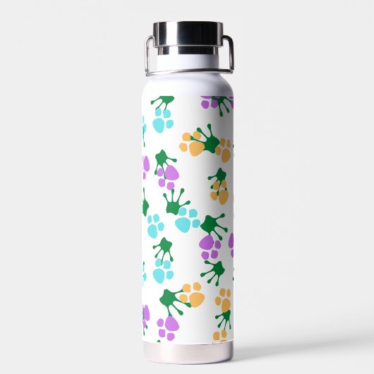 かわいい手と手のプリントパーソナライズされた ウォーターボトル (背面)