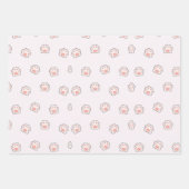 かわいい手の犬 ラッピングペーパーシート (正面)