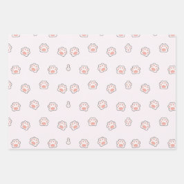 かわいい手の犬 ラッピングペーパーシート