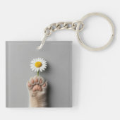 かわいい手の猫のキーチェーン キーホルダー (裏面)