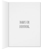 かわいい手の花を持つ色彩の鮮やかサンキューカード (内側 (右))