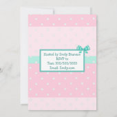 かわいい手ひきヒスパニック赤ちゃん女の子の赤ちゃんシャワー 招待状 (裏面)