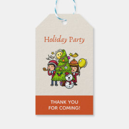 かわいい手よくはしゃぐ引きホリデーパーティークリスマス ギフトタグ