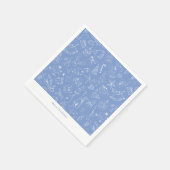 かわいい手を描いたホリデードードルパターン スタンダードカクテルナプキン (角)