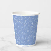 かわいい手を描いたホリデードードルパターン 紙コップ (裏面)