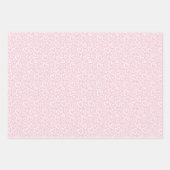 かわいい手ガーリー描きハートパターンベビーピンク ラッピングペーパーシート (正面2)