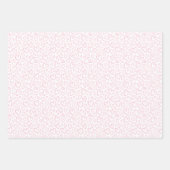 かわいい手ガーリー描きハートパターンベビーピンク ラッピングペーパーシート (正面)