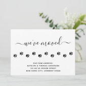 かわいい手プリントパーソナライズされた引っ越しました移動 案内状 (スタンド正面)