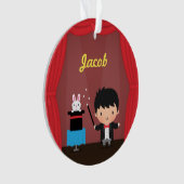 かわいい手品師の魔法のバニーのトリックは部屋の装飾をからかいます オーナメント (正面)