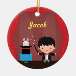 かわいい手品師の魔法のバニーのトリックは部屋の装飾をからかいます セラミックオーナメント