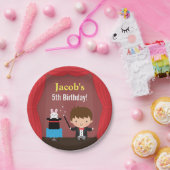 かわいい手品師は魔法の誕生会の供給をからかいます ペーパープレート (パーティー)