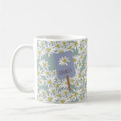 かわいい手図解入りの、写真付きの音のエーデルワイス コーヒーマグカップ (左)