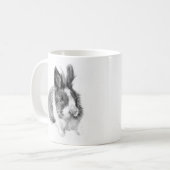 かわいい手描きのうさぎ: スケッチバニー コーヒーマグカップ (正面左)