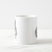 かわいい手描きのうさぎ: スケッチバニー コーヒーマグカップ (中央)