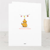 かわいい手描きのキツネ / メリークリスマス カード (裏面)