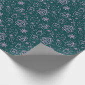 かわいい手描きのクリスマスパターン ラッピングペーパー (角)