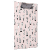 かわいい手描きのサボテンパターン クリップボード (右)