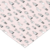 かわいい手描きのサボテンパターン テーブルクロス (アングル)