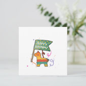 かわいい手描きのバースデー カード (スタンド正面)