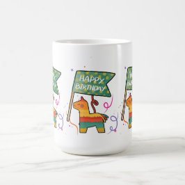 かわいい手描きのバースデー コーヒーマグカップ