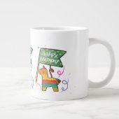 かわいい手描きのバースデー ジャンボコーヒーマグカップ (右)