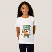 かわいい手描きのバースデー Tシャツ (正面フル)