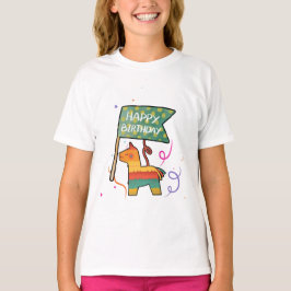 かわいい手描きのバースデー Tシャツ