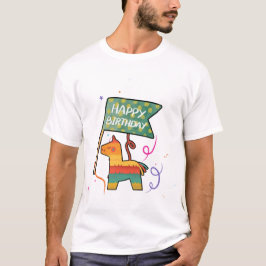 かわいい手描きのバースデー Tシャツ