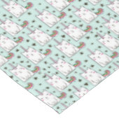 かわいい手描きのユニコーン猫パターン テーブルクロス (アングル)