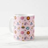 かわいい手描きの小さな惑星 コーヒーマグカップ (正面左)