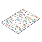 かわいい手描きの山場面パターン ノートブック (左側)