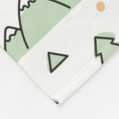 かわいい手描きの山場面パターン フリースブランケット (角)