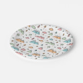 かわいい手描きの山場面パターン ペーパープレート (アングル)