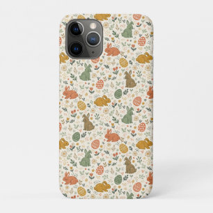 かわいい手描きの春のウサギ iPhone 11 PROケース