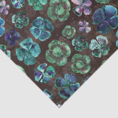 かわいい手描きの水彩ラッキーグリーンクローバー 薄葉紙 (詳細)